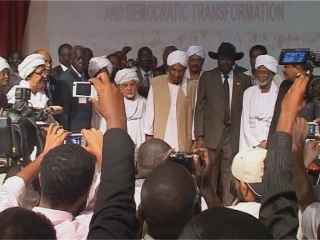Selected frame from video story 
SUDAN / ELECTION BOYCOTT
	