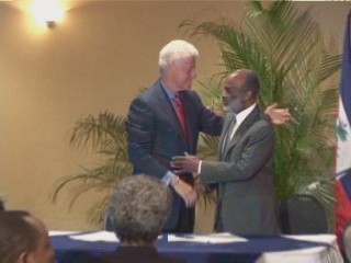 Selected frame from video story 
HAITI / CLINTON
	