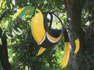 Selected frame from video story 
HAITI / TIRE ART
	