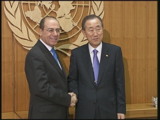 Selected frame from video story 
UN / SILVAN SHALOM   
	