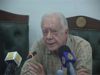 Selected frame from video story 
SUDAN / JIMMY CARTER
	