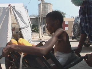 Selected frame from video story 
HAITI / TB
	