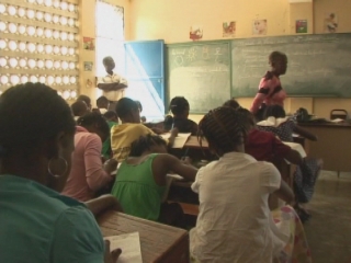 Selected frame from video story 
HAITI / SCHOOL OPENS
	