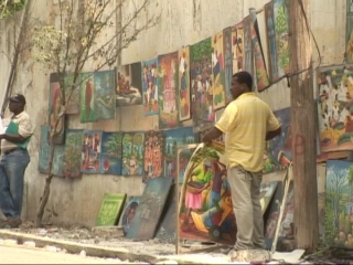 Selected frame from video story 
HAITI / STREET ART
	